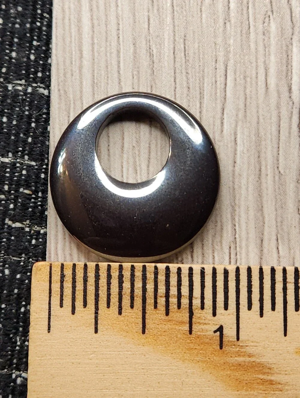 Hematite Pendant Black Shiny Sleek